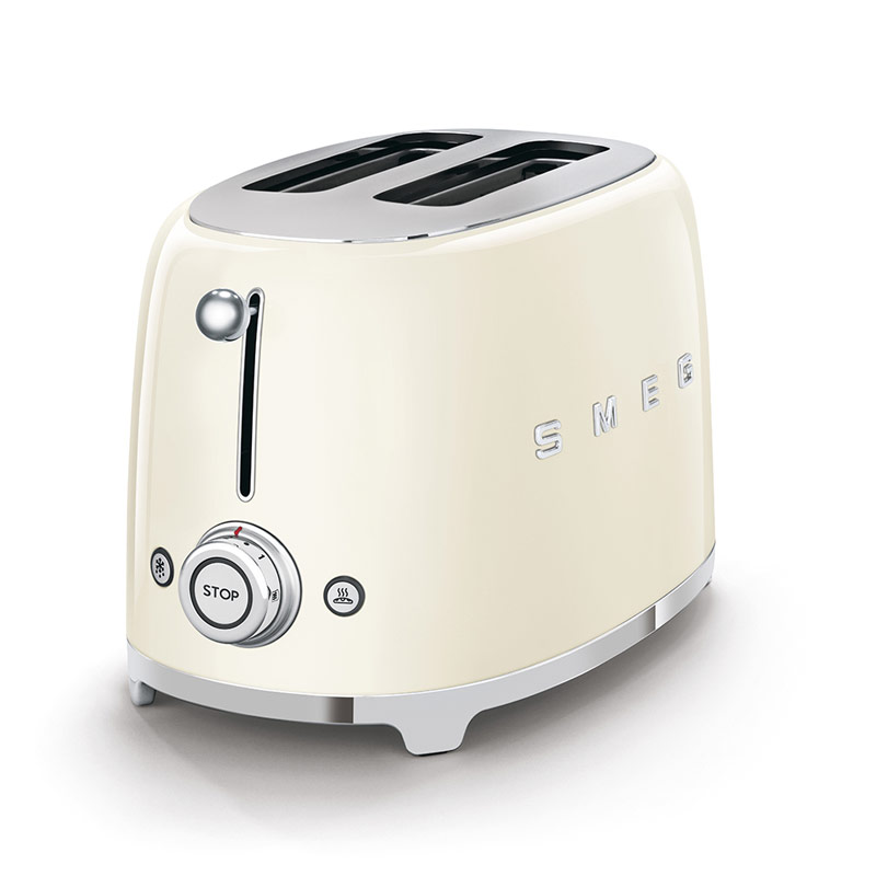 MÁY NƯỚNG BÁNH MỲ SMEG TSF01RDEU/535.43.66(MÀU KEM/ĐỎ) - HÀNG CHÍNH HÃNG