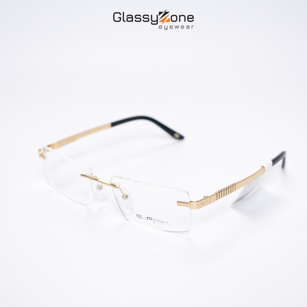 Gọng kính cận, Mắt kính giả cận kim loại Form chữ nhật Nam Nữ Exfash 31274 - GlassyZone