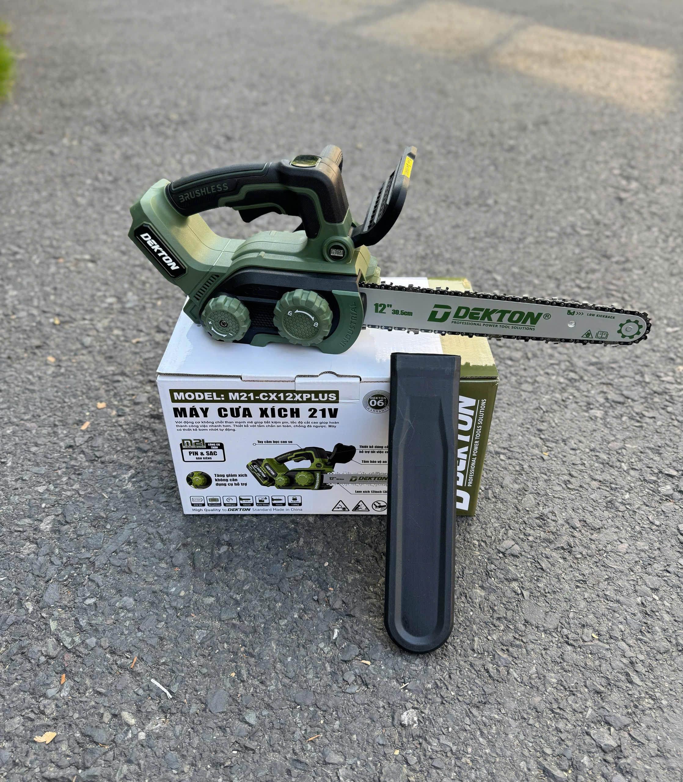 THÂN MÁY CƯA XÍCH PIN 12 INCH BRUSHLESS (13M/S) MÀU OLIVE M21-CX12XPLUS DEKTON - HÀNG CHÍNH HÃNG