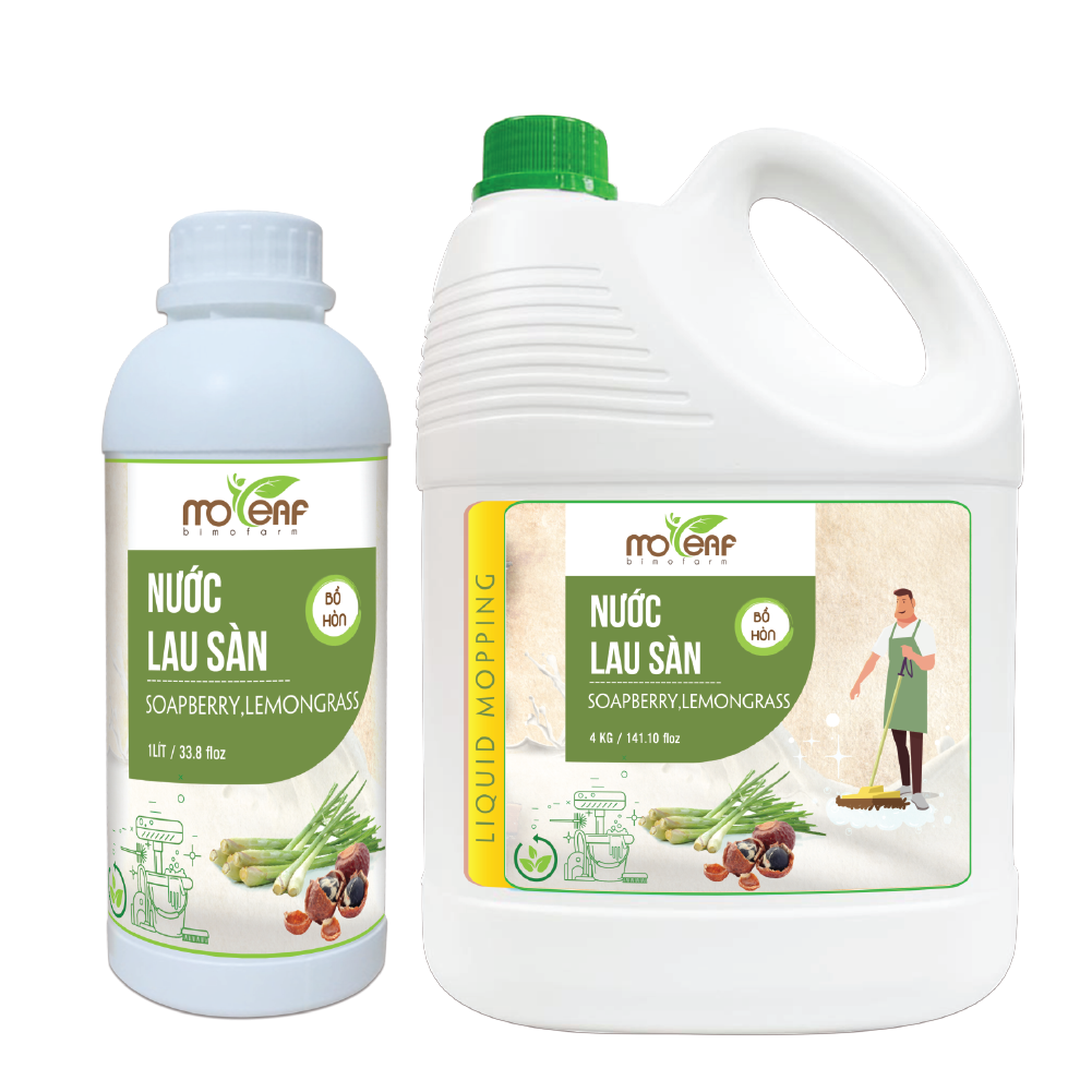 Nước lau sàn Hữu cơ Moleaf đuổi muỗi tinh dầu Sả chanh