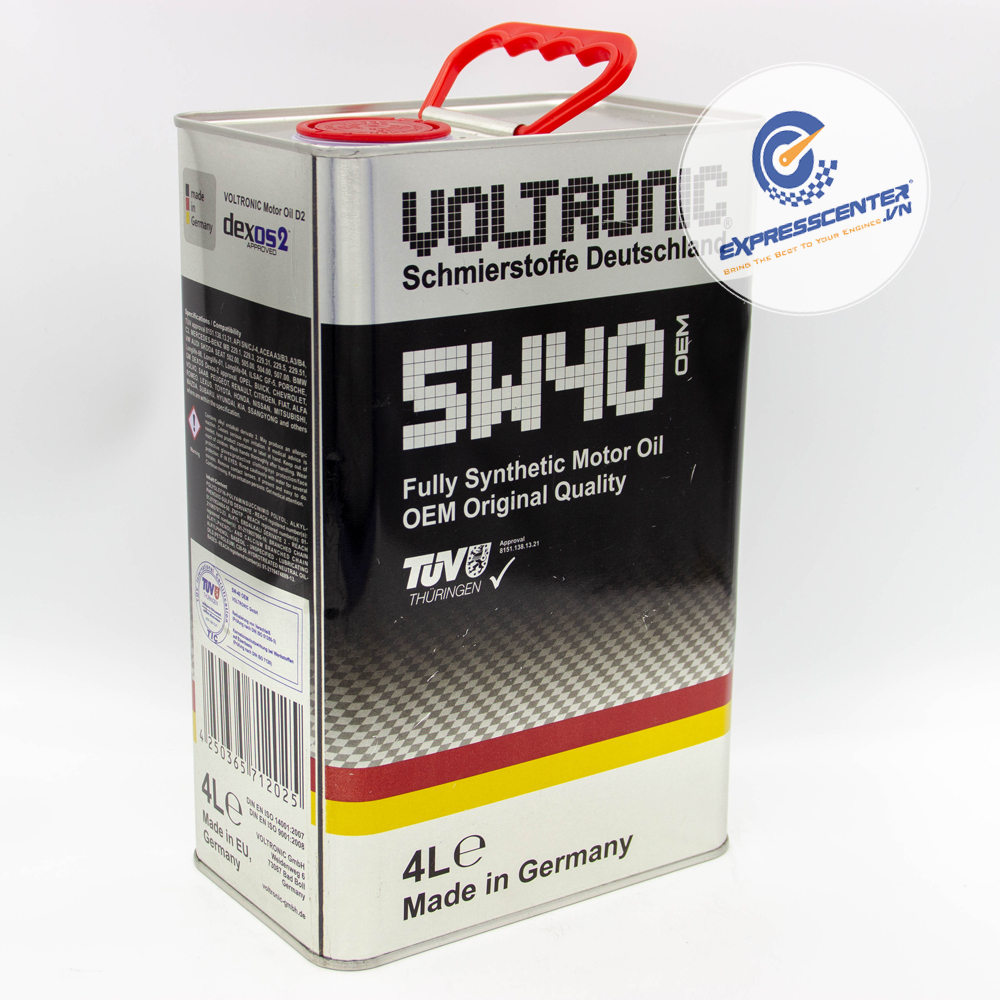 Dầu Voltronic 5W40 Fully Synth Motor Oil (4L) Dành Cho Ô Tô Và Xe Tay Ga 4T - Hàng Chính Hãng