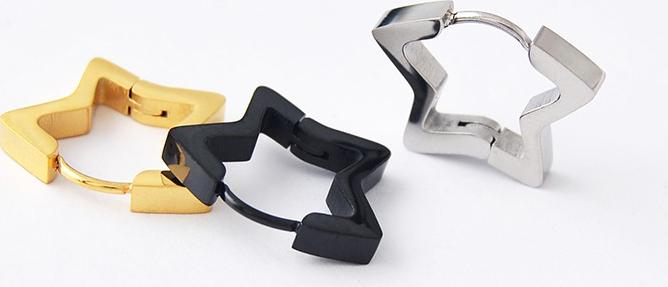 Bông tai khuyên tai Titan hình sao style Unisex