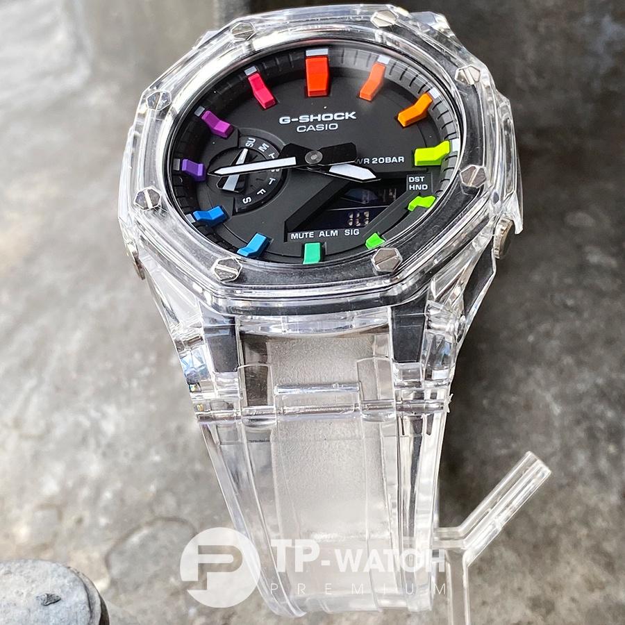 Đồng Hồ Nam Dây Nhựa Casio G-Shock GA-2100SKE-7A AP CUSTOM SKELETON x RAINBOW ROYAL OAK