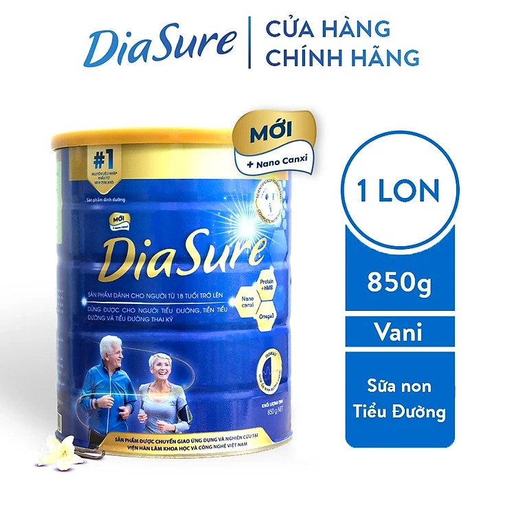 Diasure Mẫu Mới Dành Cho Người Tiểu Đường 850g