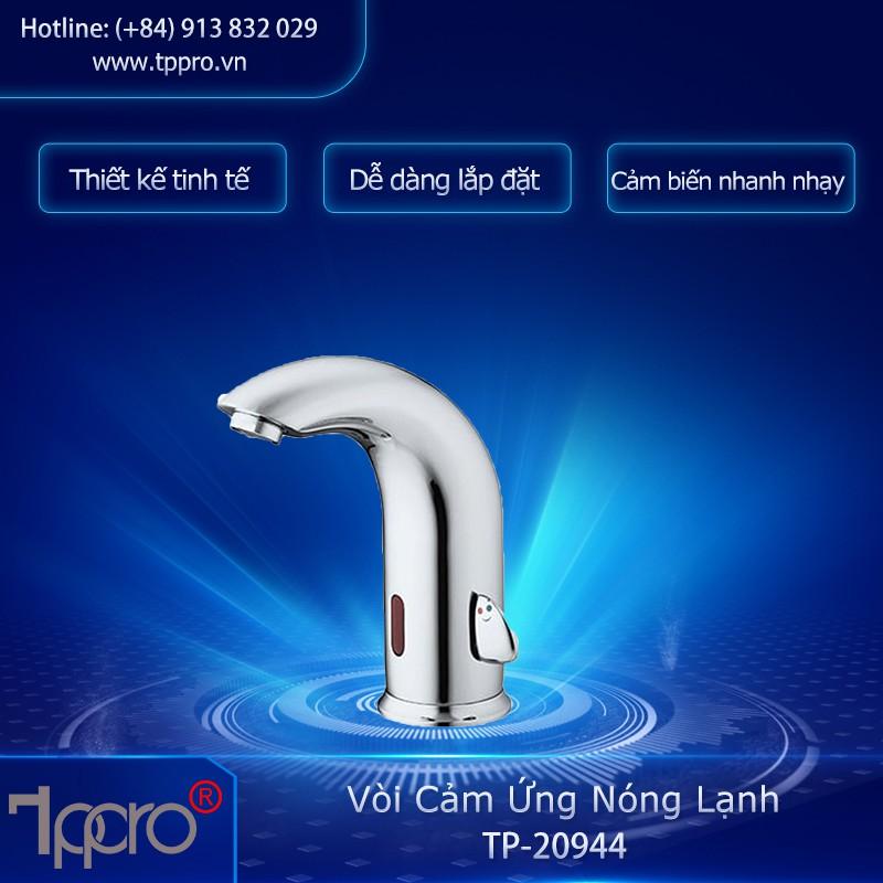 Vòi nước cảm ứng nóng lạnh tự động TP-20944, Vòi nước gắn Lavabo, Tích hợp cảm biến kép