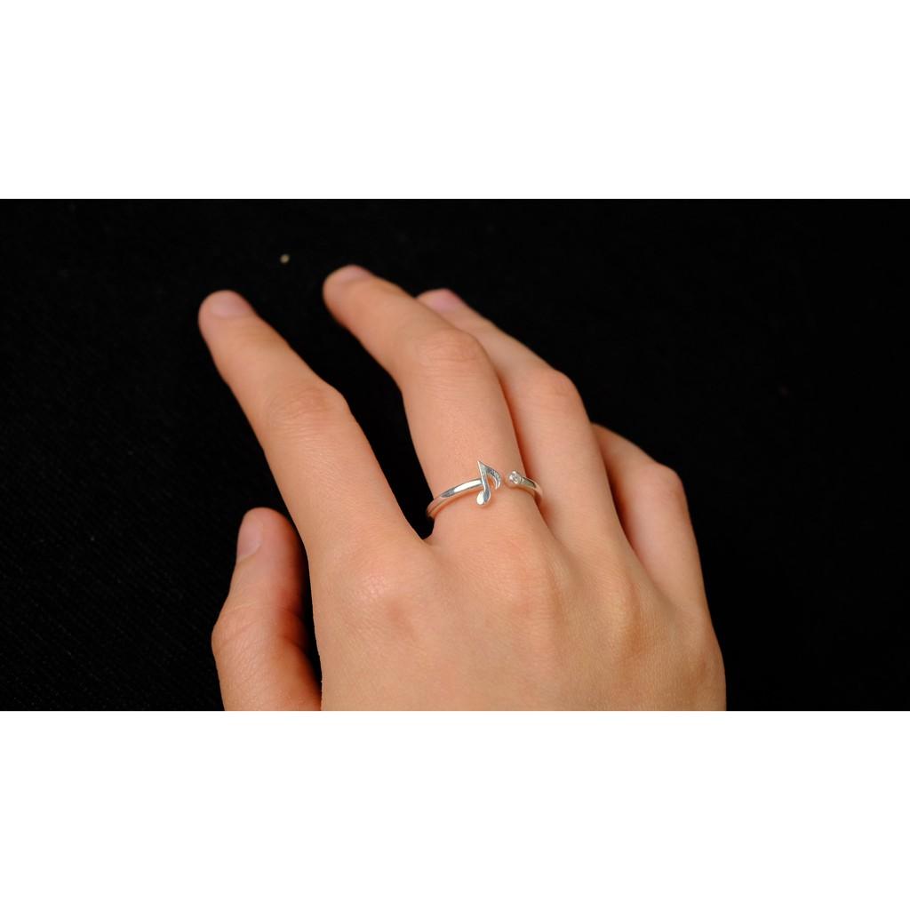 Nhẫn bạc Note nhạc Adjustable