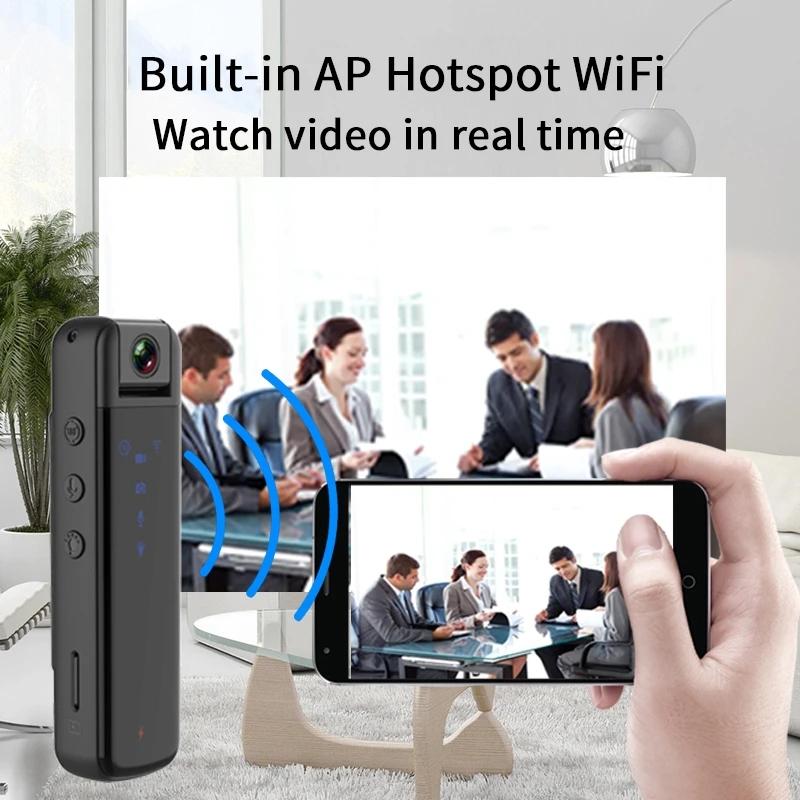 WiFi Hotspot HD 1080p Mini Body Camera Home DV Video từ tính Video Ghi âm cảm biến chuyển động Pocket