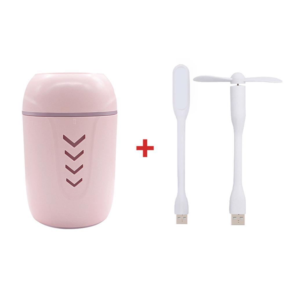 3 Trong 1 USB Mini Xông Phòng Máy Tạo Độ Ẩm Không Khí Di Động USB Tạo Độ Ẩm Có Đèn Quạt Xe Nhà Văn Phòng Điều Hòa