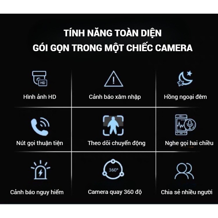Camera WIFI iCam ROBOT PHI HÀNH GIA A5 - Thiết Kế Mới - Có Tính Năng Nghe Gọi Trực Tiếp - Hàng nhập khẩu