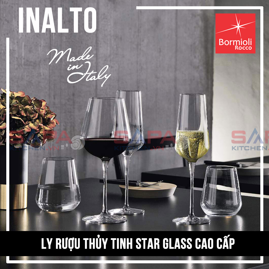 Bộ 6 Ly rượu Thủy Tinh Inalto 560ml  - Bormioli Rocco - Italy