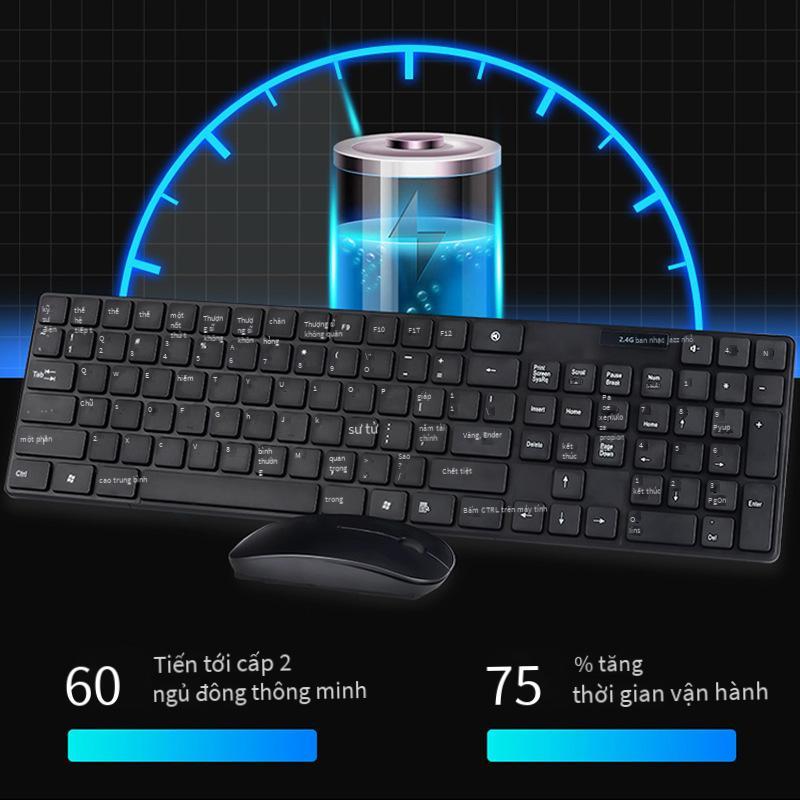 Bộ bàn phím và chuột không dây sô cô la 2.4G giá thấp nhất Bộ bàn phím và chuột không dây máy tính USB