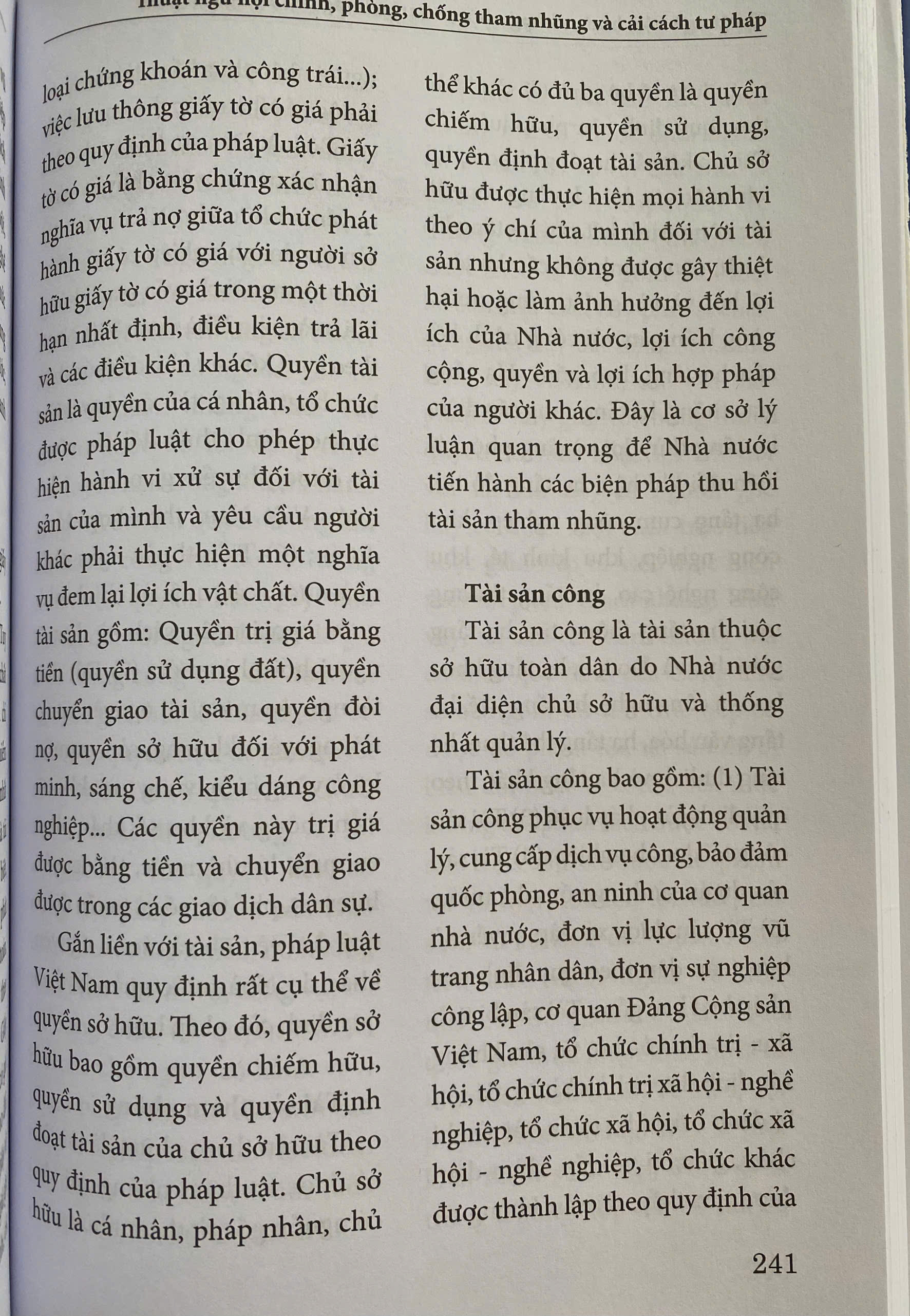 Thuật Ngữ Nội Chính Phòng, Chống Tham Nhũng Và Cải Cách Tư Pháp