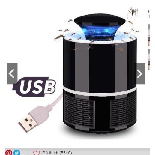 Đèn bắt muỗi và diệt côn trùng thông minh ( cắm cổng usb)