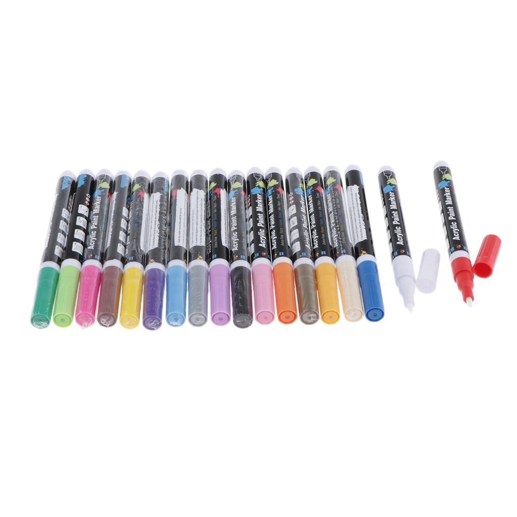 Paint Pens - Premium Acrylic Paint Pens & Rock Painting Kit for Painting Rocks, Glass, Ceramic, Porcelain. Permanent Oil Based Waterproof Markers