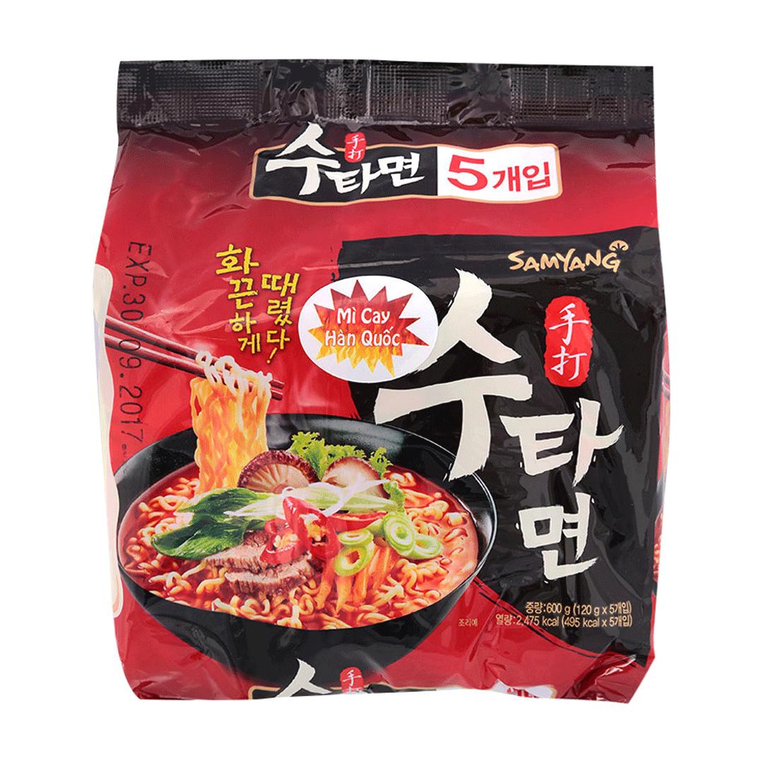 Lốc 5 Gói Mì Sutah Bò Cay Samyang 120G – 8801073104150