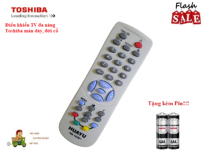 Remote Điều khiển tivi Toshiba màn hình dày, đời cổ đa năng- Hàng tốt Tặng kèm Pin