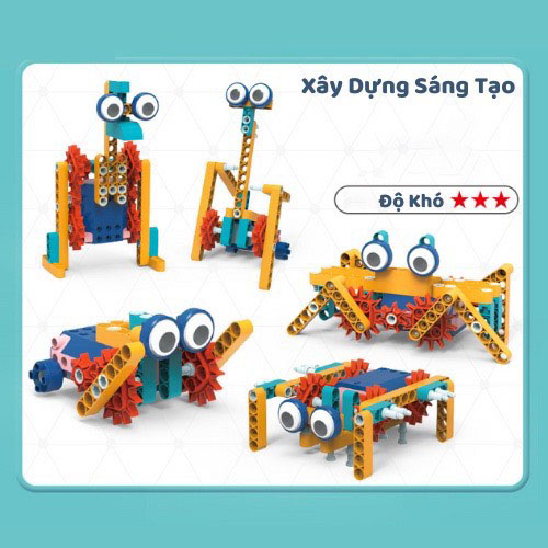 Đồ chơi lắp ráp robot cơ khí kỹ sư DIY sáng tạo thông minh có động cơ motor điện giáo dục khoa học cho trẻ em