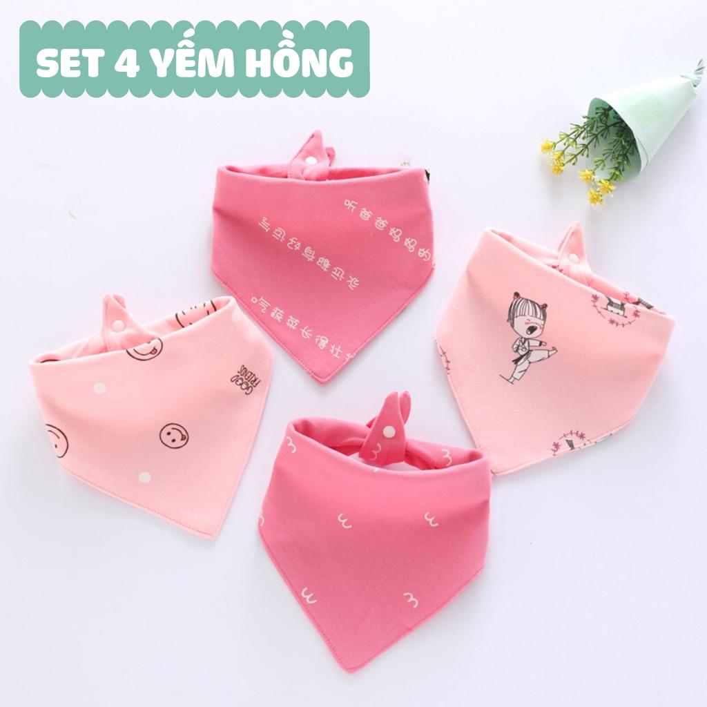 Khăn yếm cho bé, Sét 5 khăn cotton loại đẹp mềm mịn cho bé Y3