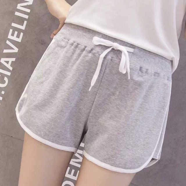 Quần Viền Nữ Short đùi COTTON TRƠN Thời Trang Đi tập Cho nữ