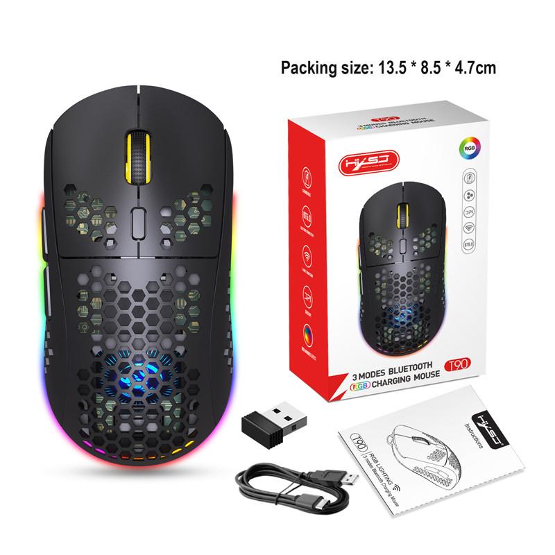 Bluetooth Không Dây Chơi Game Nhẹ Văn Phòng Nhà Sạc Loại C Sạc Nhanh RGB 2.4G USB 3600DPI Cho máy Tính Laptop