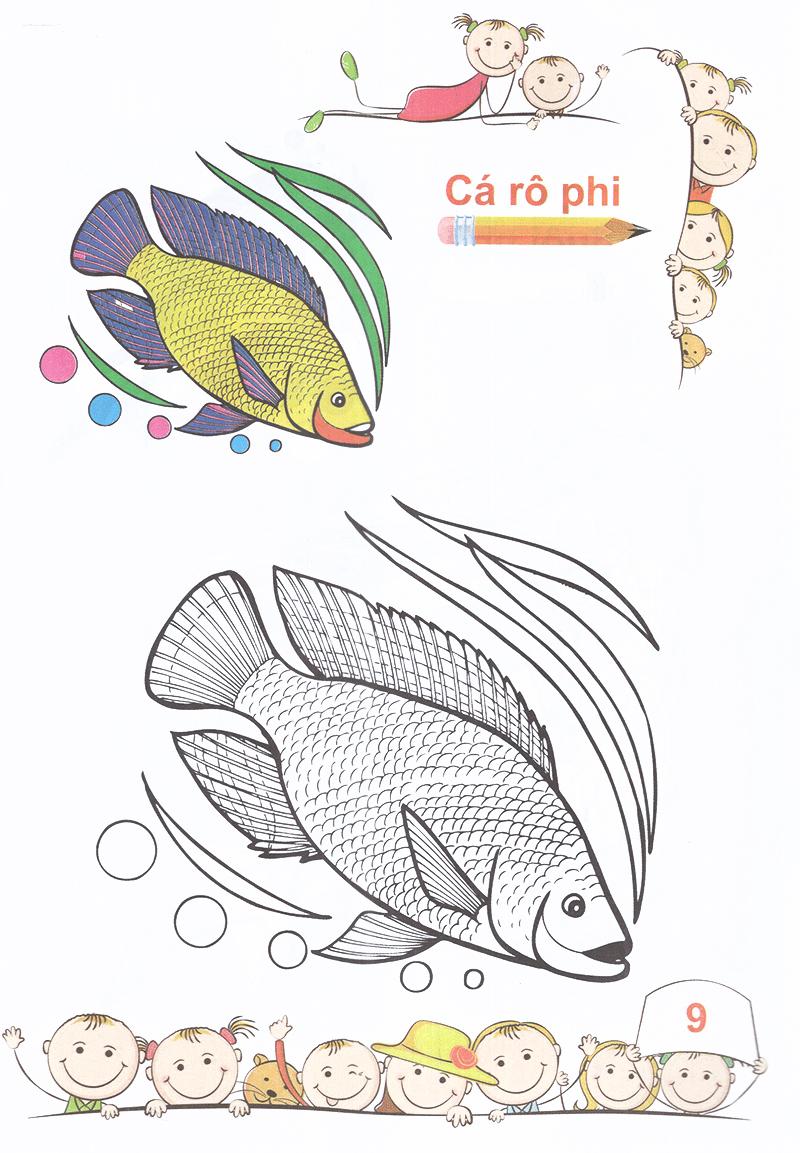 Tô Màu - Mẫu Giáo - Các Loài Cá