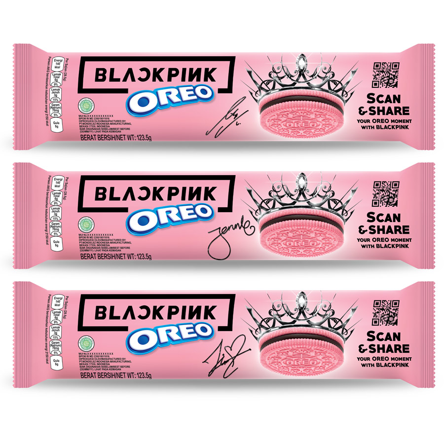 [Limited Edition] Combo 3 thanh Bánh quy OREO BLACKPINK Pink version 3x123.5g