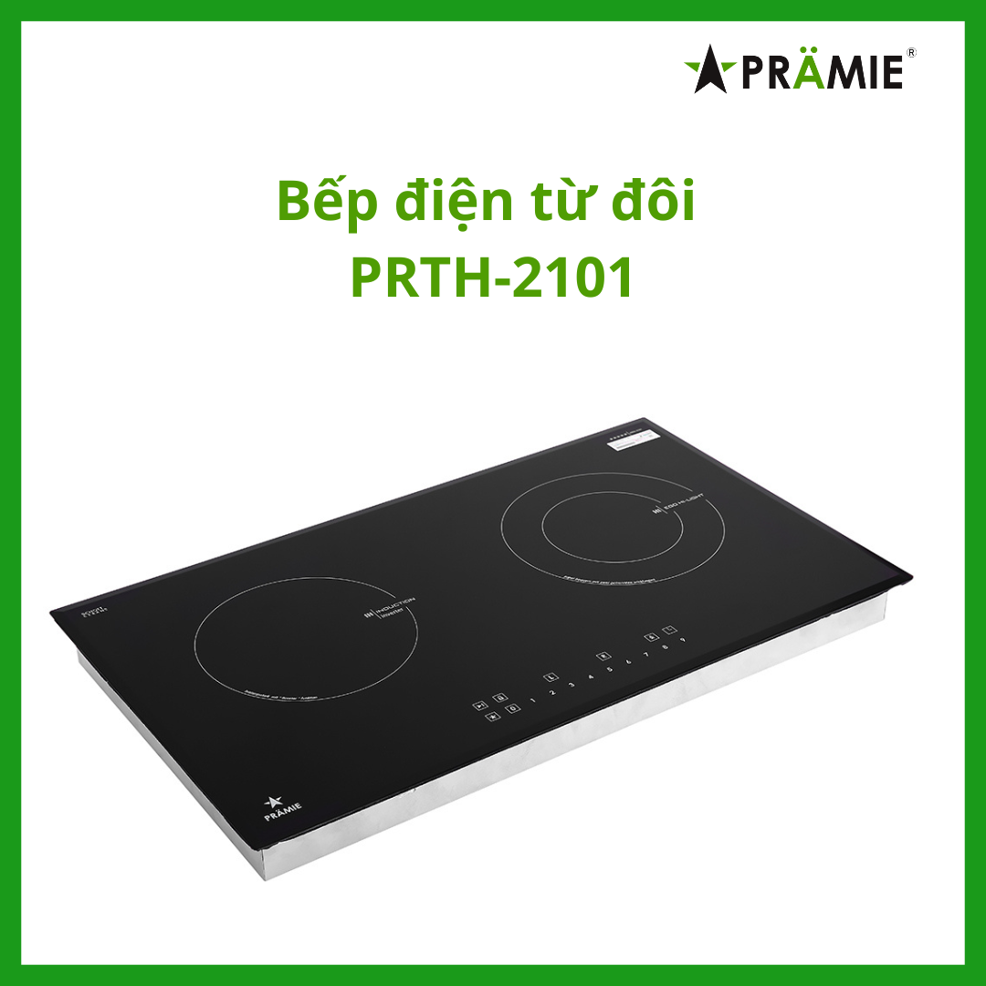 Bếp điện từ đôi Pramie PRTH - 2101_Môt từ một hồng ngoại_Hàng nhập khẩu Thái Lan