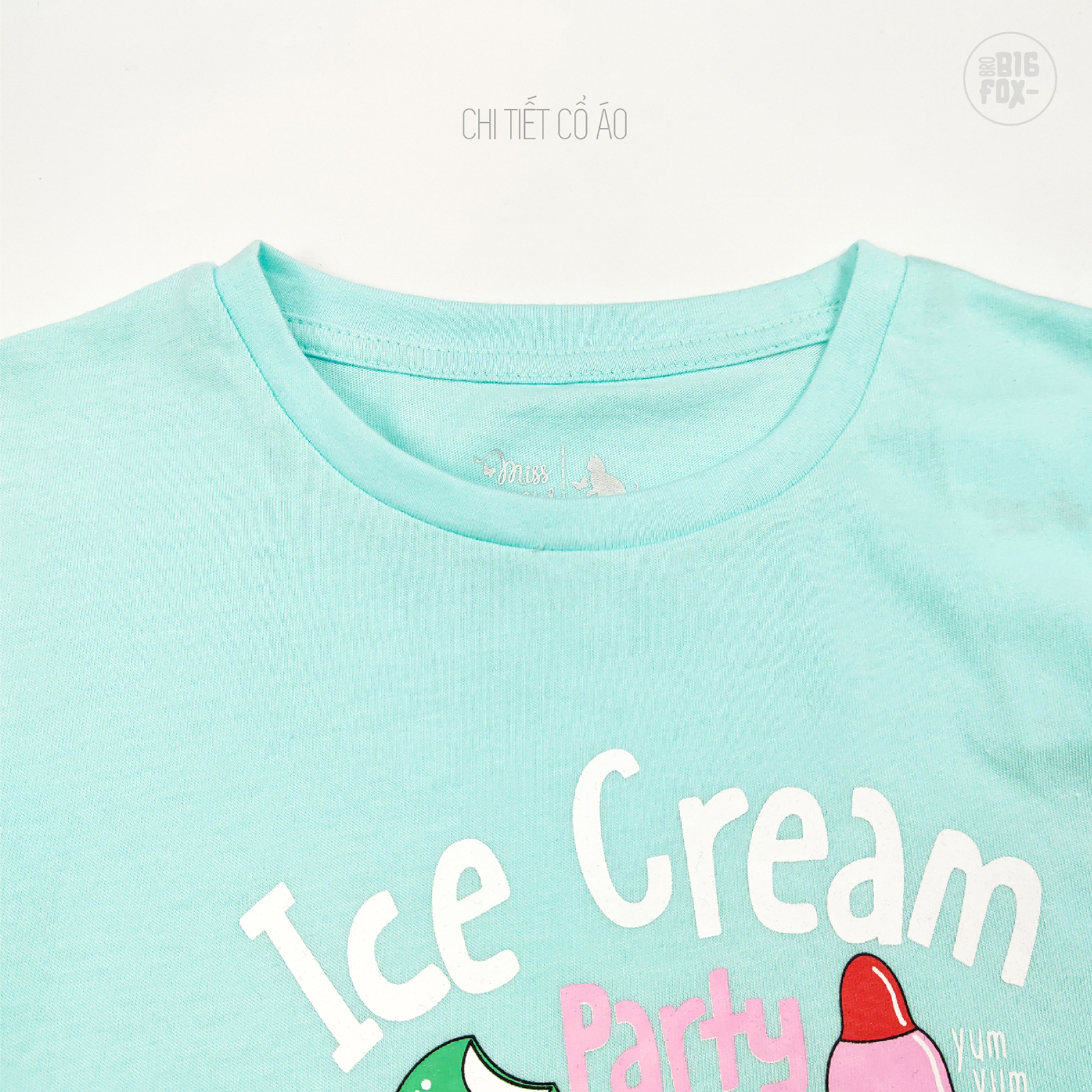 Đầm Hè Cho Bé Gái Miss Meow Tới Size Đại. Váy Cotton Thun Trẻ Em Bèo Gấu In Hình Ice Cream 3-11 Tuổi