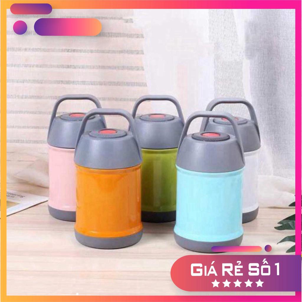 Bình Ủ Cháo Giữ Nhiệt Đa Năng 2 Lớp 450ml Tiện Dụng - Bình Ủ Cháo Cho Bé có Quai Xách-XUẤT NHẬT-LÕI INOX-Bình Ủ Mini