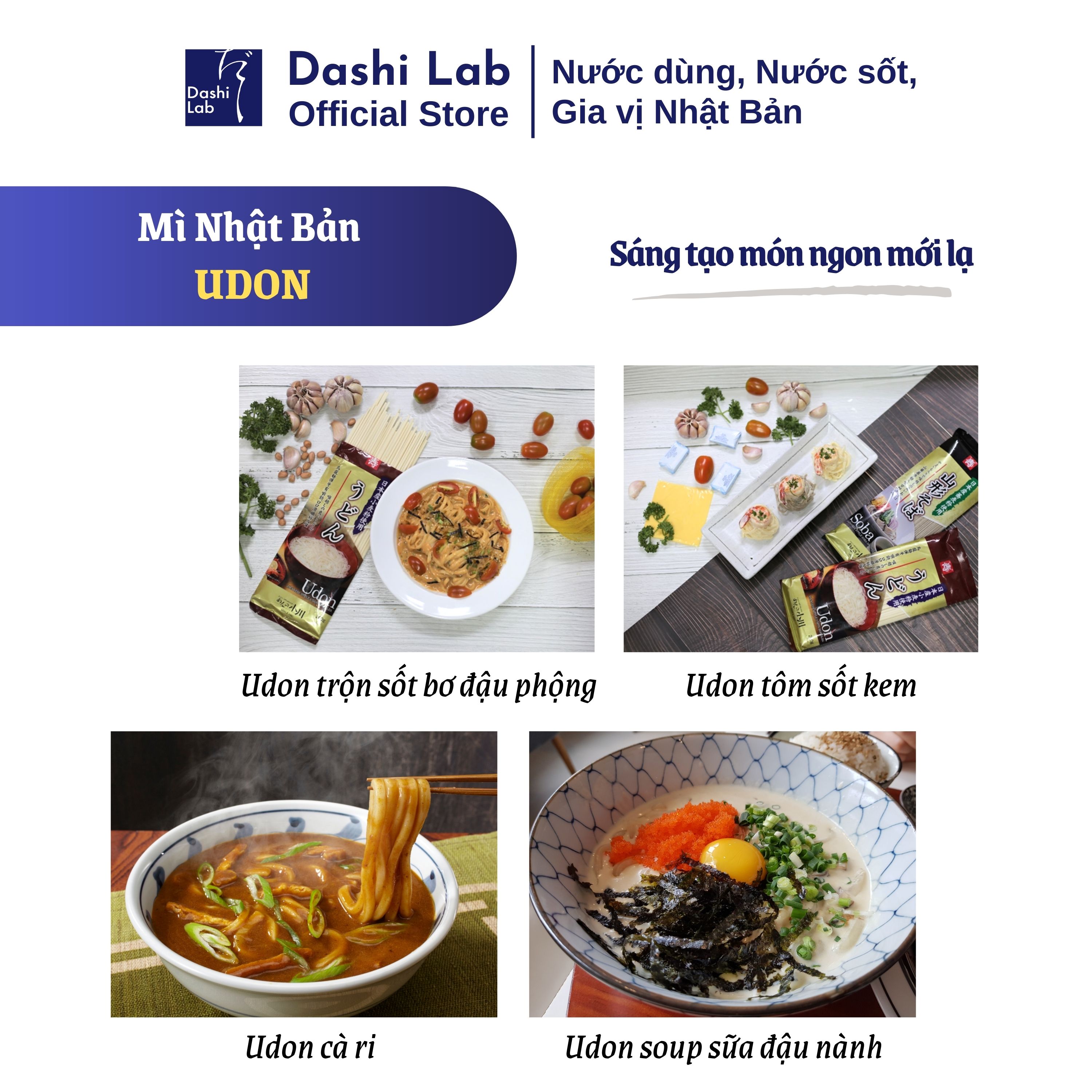 Combo Mì Udon Và Nước Sốt Kabayaki DASHI LAB Vị Ngon Nhật Bản Đậm Đà Khó Cưỡng