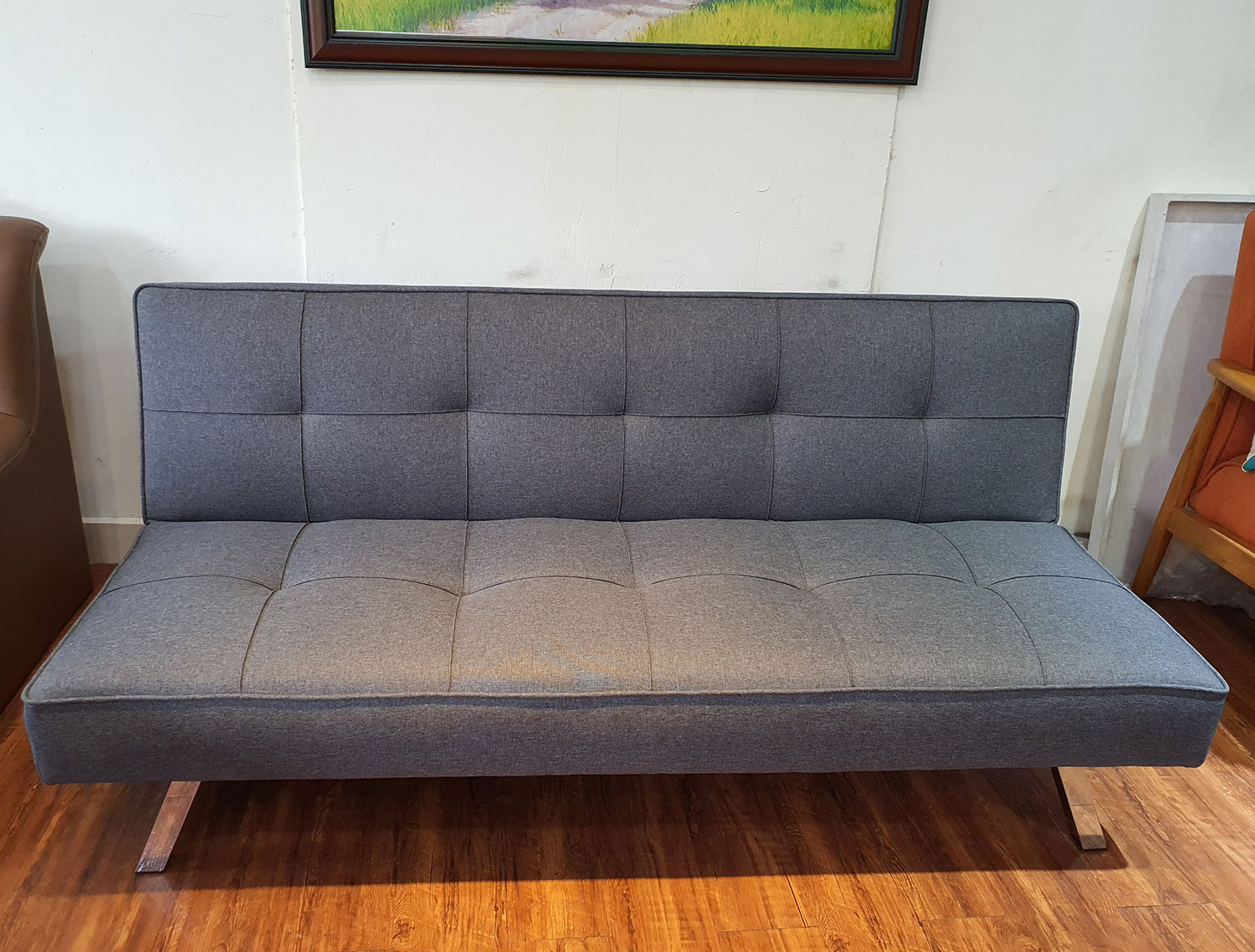 Sofa Giường Nằm Cao Cấp_Sofa Bed Xuất Khẩu Châu Âu Kiểu Hiện Đại_Bọc Vải Bố Mịn Màu Xám_Dài 168 x 96