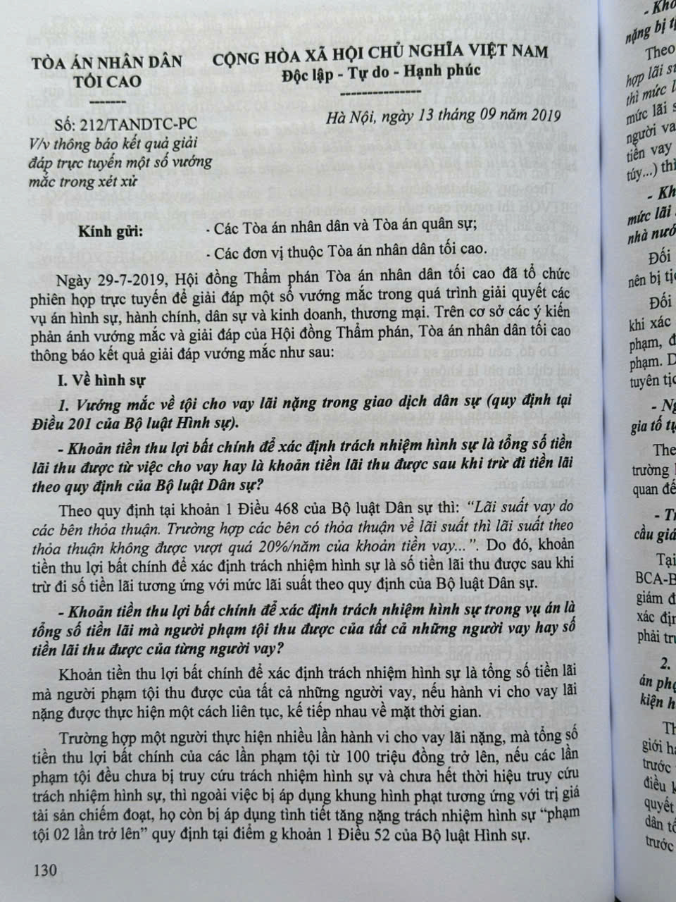 Sách Tổng Hợp Công Văn Của Tòa Án Nhân Dân Tối Cao Hướng Dẫn Nghiệp Vụ và Giải Đáp Thắc Mắc Trong Lĩnh Vực Dân Sự, Tố Tụng Dân Sự - V2287T