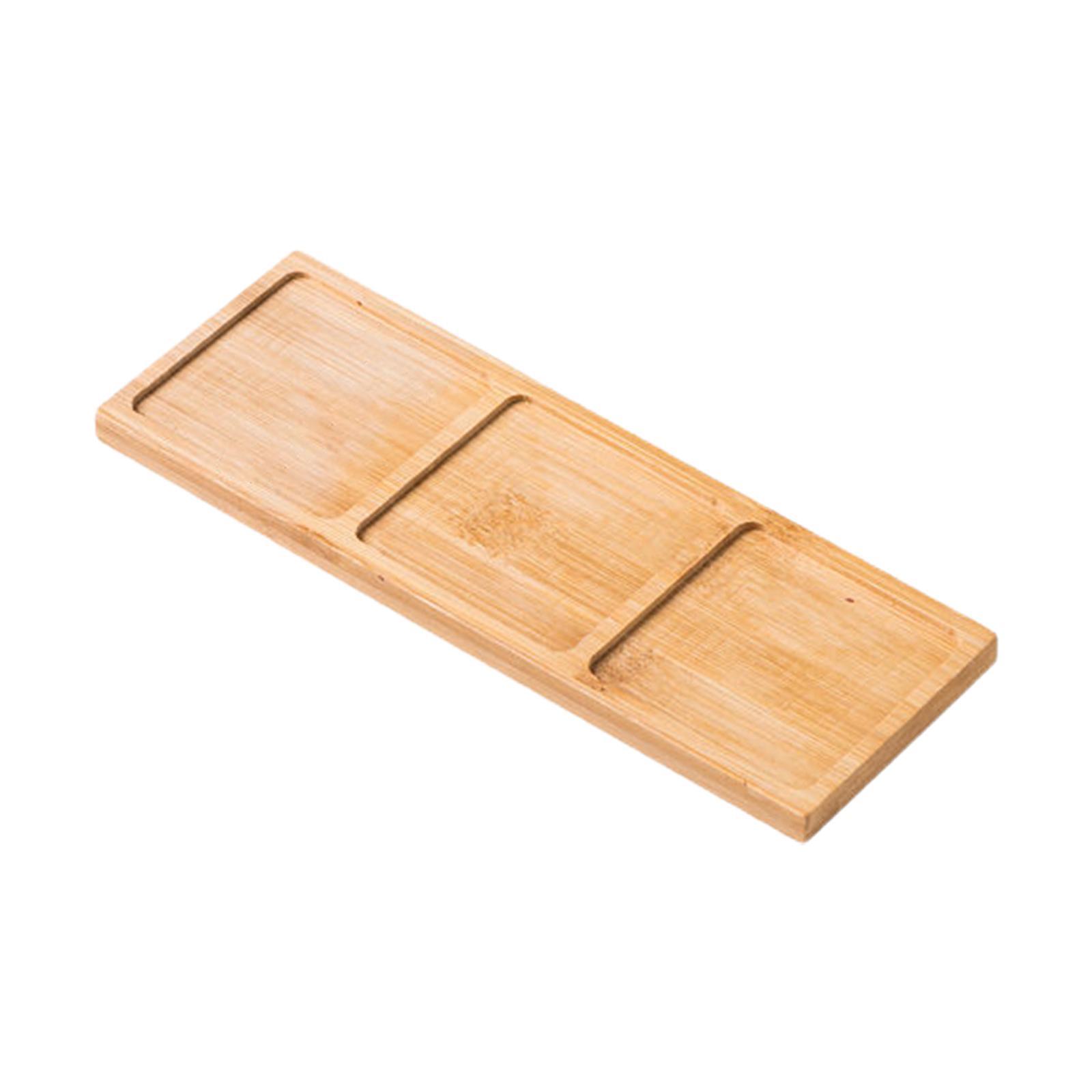 Modern Wooden Service Tray Food Dispenser Food Tray Display Tray Cupcake Tray for Dresser Restaurants Countertop Office Decorative
