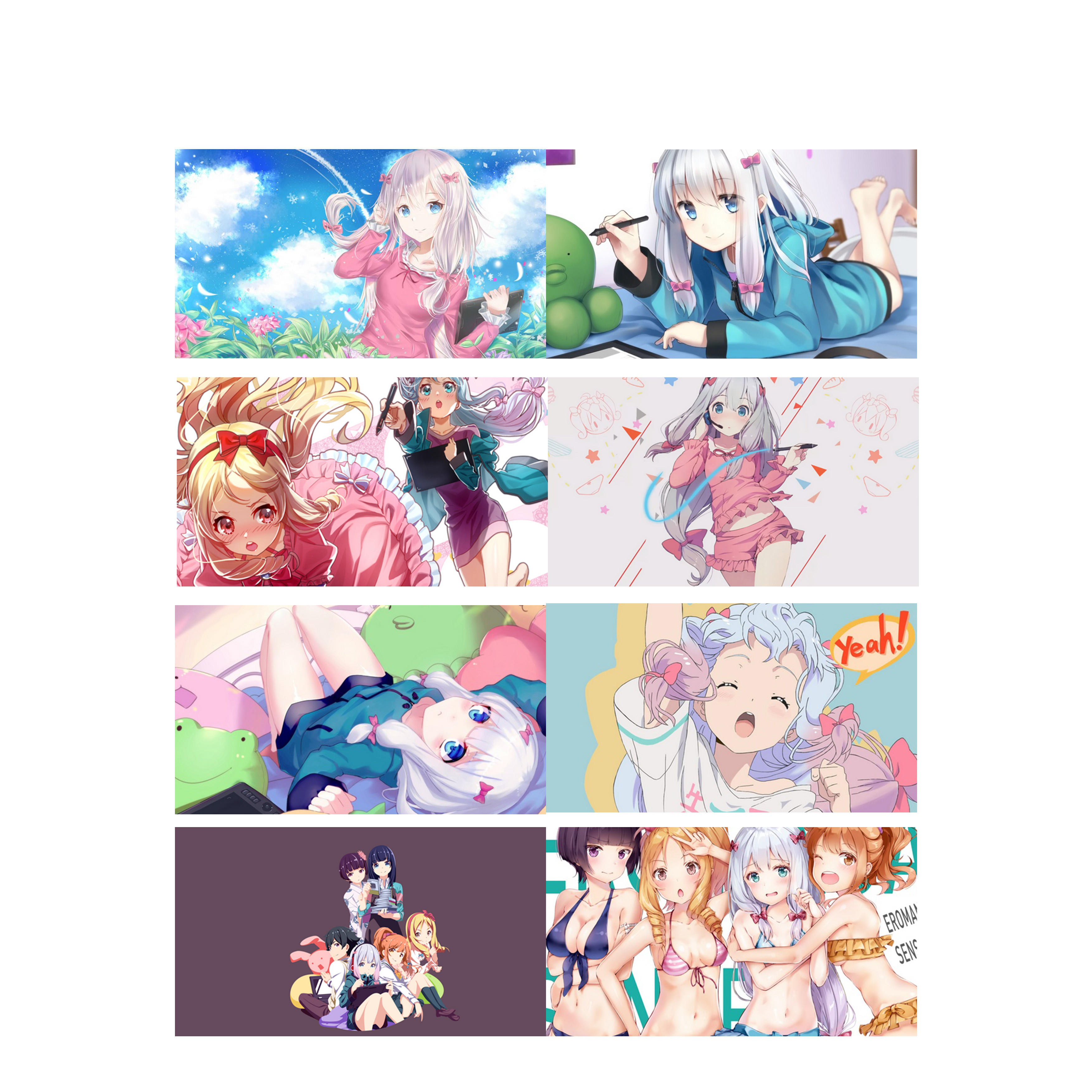 Poster 8 tấm A4 Eromanga Sensei Tác Giả Đào Hoa anime tranh treo album ảnh in hình đẹp (MẪU GIAO NGẪU NHIÊN)