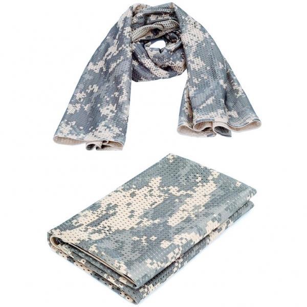 Camouflage Scrim Net Scarf Hunting Army Head Wrap Black