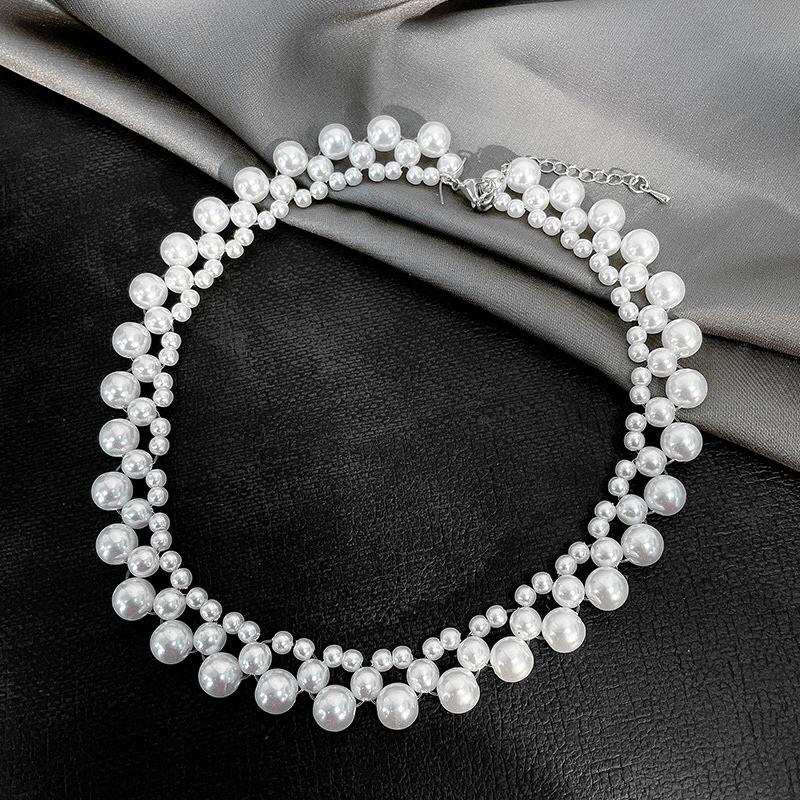 Chuỗi Đeo Cổ Choker Bạc 925 Hạt Đan Nhiều Size Cá Tính - Trường Thịnh Ngọc Trai