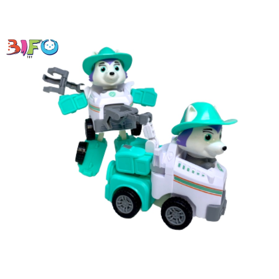 Bộ 4 đồ chơi biến hình biệt đội xe những chú chó cứu hộ Paw Patrol