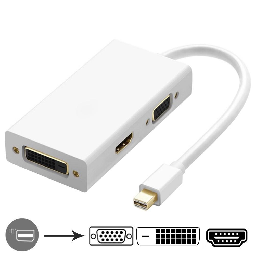 Cáp chuyển Mini Displayport ra HDMi/ VGA/ DVi - MDVT24 cho laptop , Acer, Lenovo - Hồ Phạm