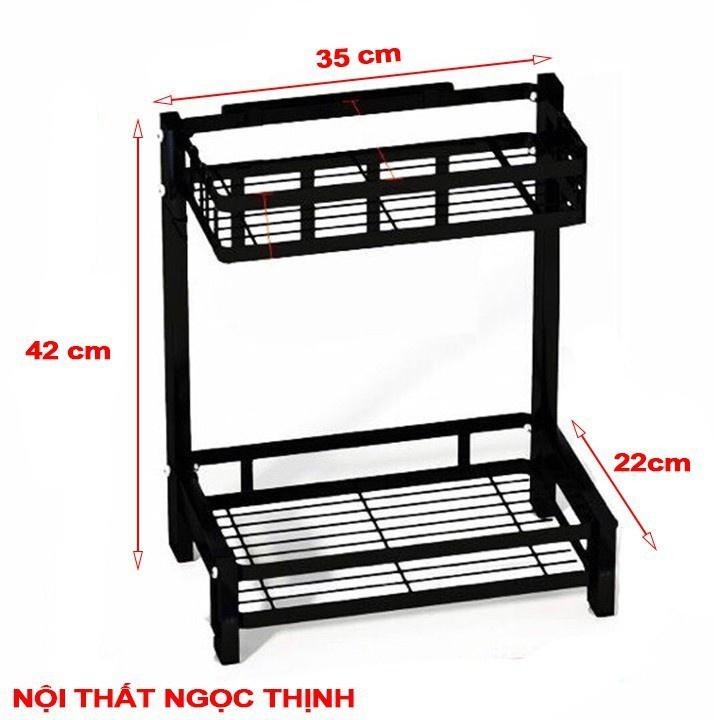 Kệ Gia Vị Inox 2-3 Tầng Cao Cấp Siêu Tiện Dụng Cho Nhà Bếp, Sơn Tĩnh Điện Cao Cấp