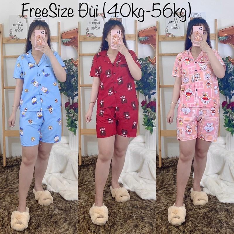 (FreeSize 40kg-57kg) Đồ bộ pijama Kate Đùi _P1
