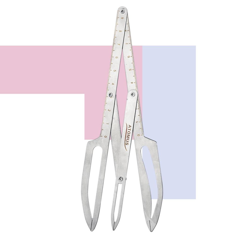Stainless Caliper Microblading Tool Flexible Removable Ruler Arm Ratio Measure Caliper Ruler