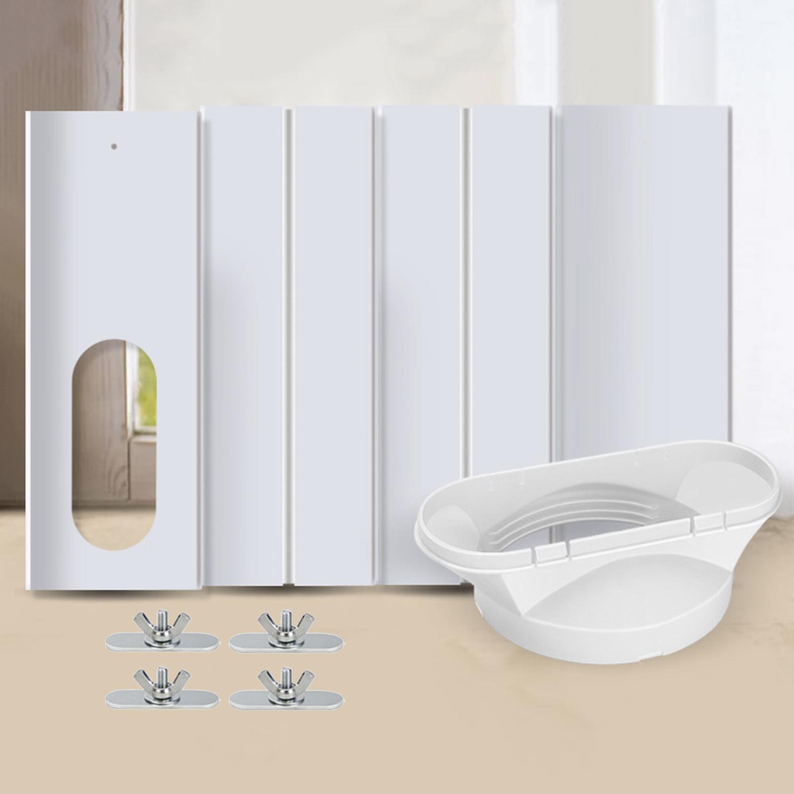 4pcs/set Portable Air Conditioner Window Kit with Coupler Window Seal Panel for AC Unit Slide Plate Balcony Sliding Door Seal Plate 43-140cm