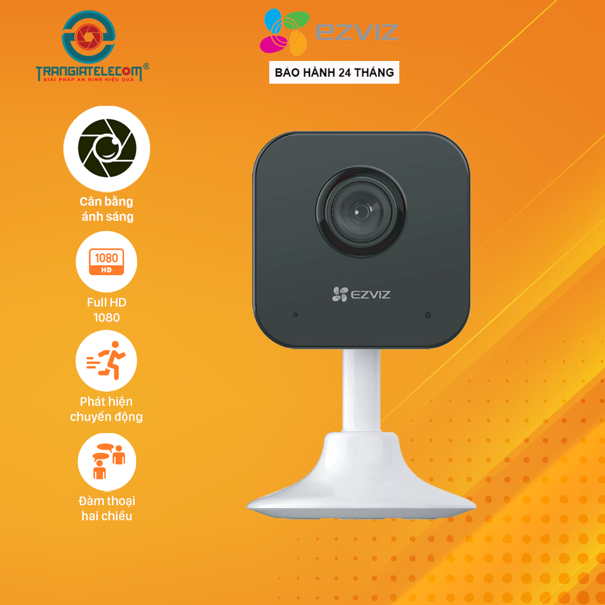 Camera Wifi Góc Rộng Ezviz H1C Trong Nhà, Đàm Thoại 2 Chiều - Hàng chính hãng