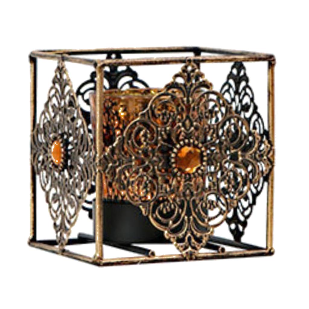 Vintage Metal Glass Tea Light Candle Holder Candlestick Wedding Xmas Decor A