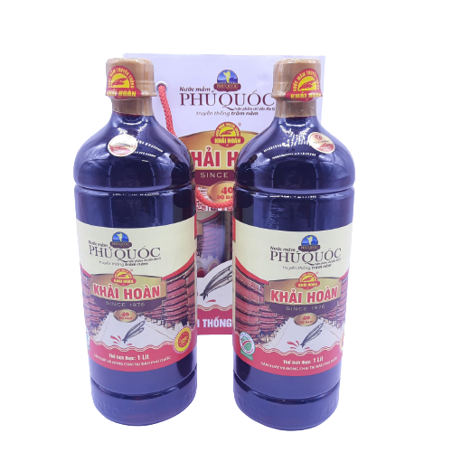 Nước mắm Khải Hoàn Phú Quốc 40 độ đam 1000ml cặp 2 chai