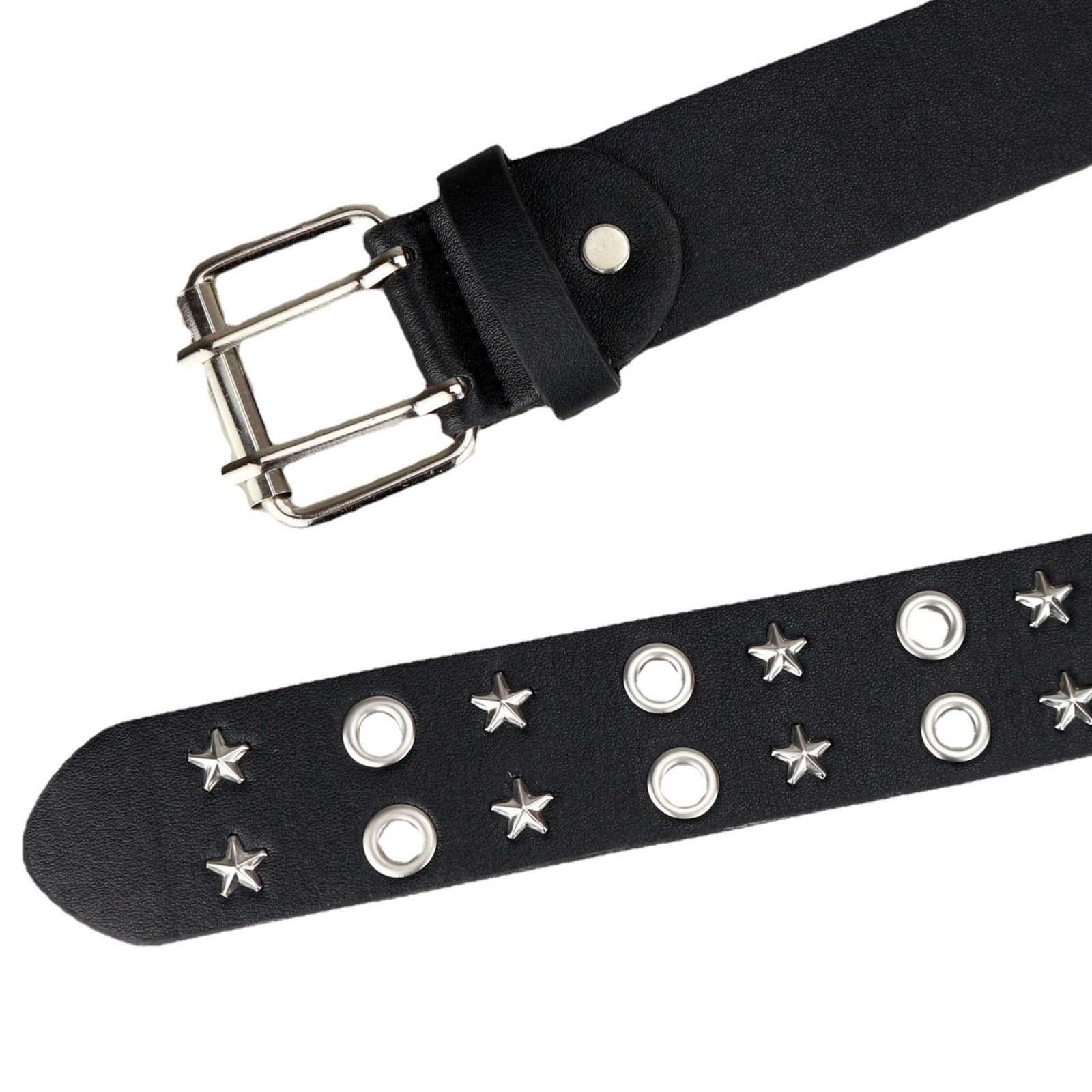 Women Men Punk Belt  Grommet Gothic Decorative Belt Jeans Waist Belt