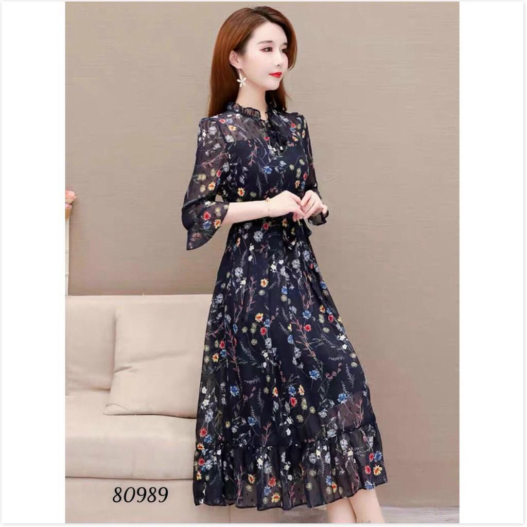ĐẦM LỤA HOA NỮ CỰC HOT SANG TRỌNG CHO CÁC NÀNG