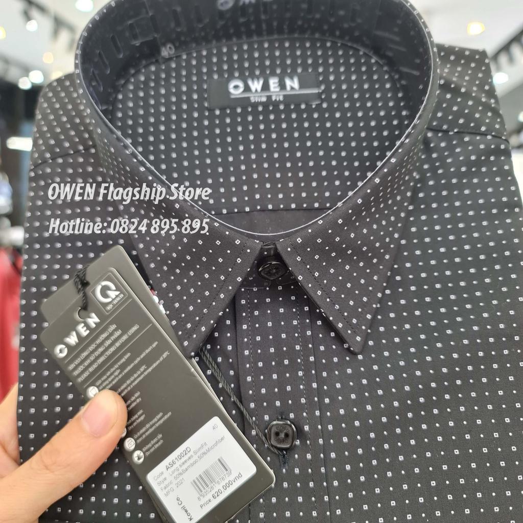 OWEN - Áo sơ mi nam dài tay dáng SLIMFIT sợi Tre - Mã AS61002D