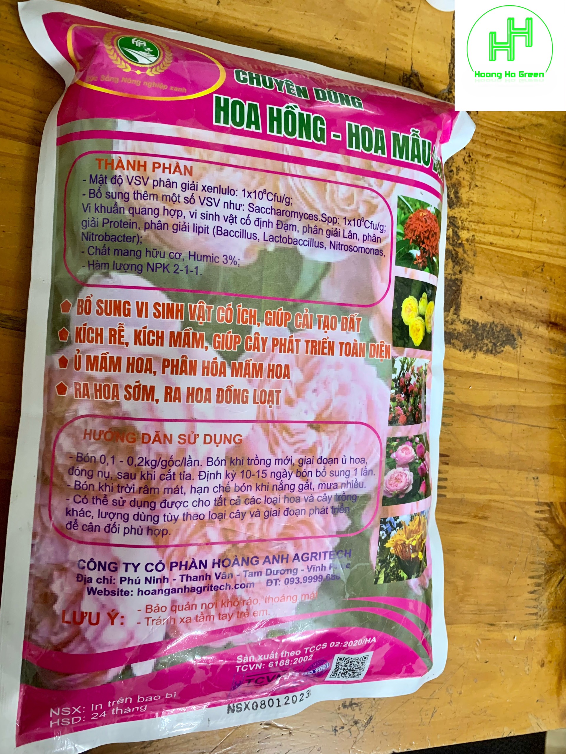 Chế phẩm sinh học BIO HA 02, chuyên dùng  hoa Hồng - hoa Mẫu Đơn