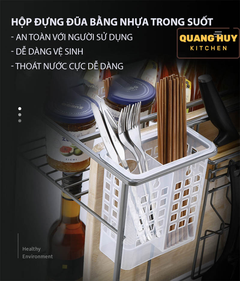 Giá để dao thớt gia vị sơn nano bảo hành han gỉ 10 năm